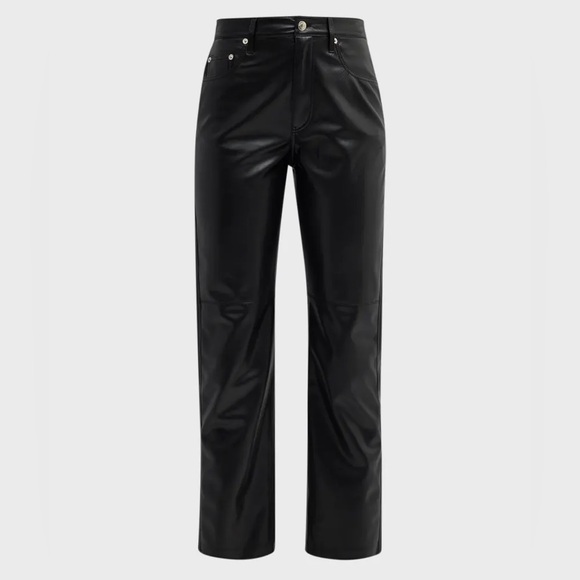 Nanushka Vinni Vegan Black Leather Pants - Picture 1 of 9